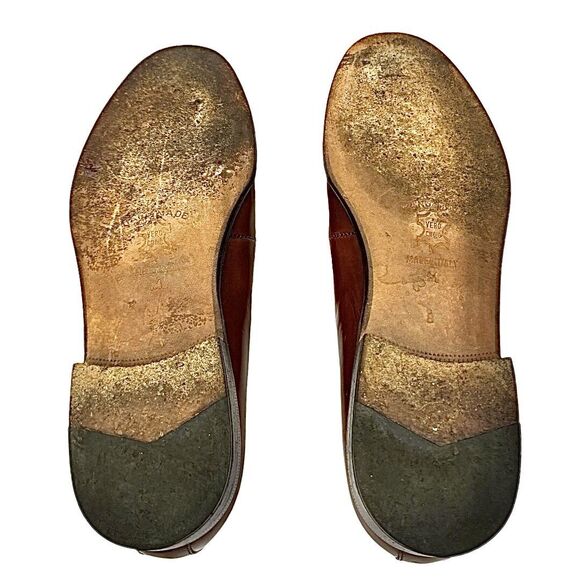 Mario Bruni Mens Loafer Slip On Cognac Leather-Crocodile Size 8 M Pre-Owned - Picture 4 of 10